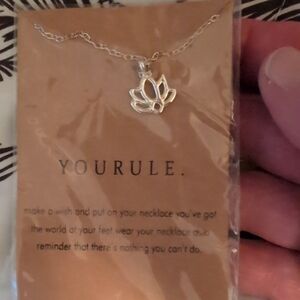 Silver Lotus Necklace